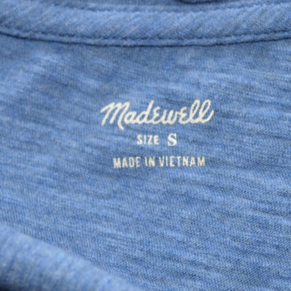 Madewell S Blue Sleeveless V-neck Tank Top - Picture 4 of 7